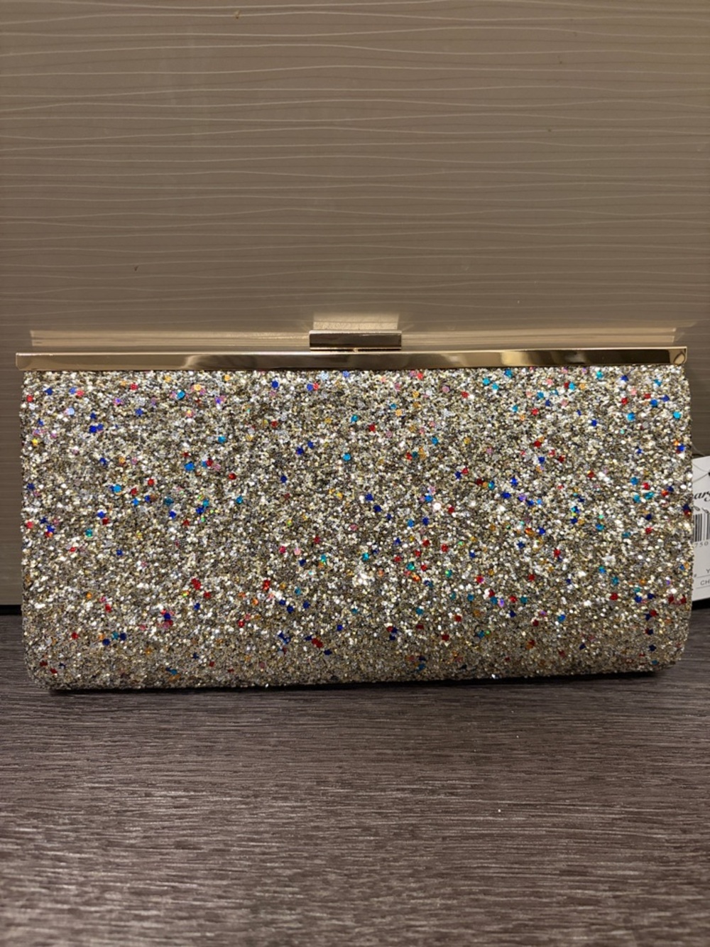d’margeaux Glitter Kisslock Clutch